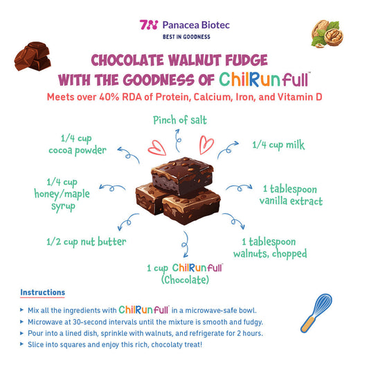 Chocolate Walnut Fudge with the Goodness of ChilRun full