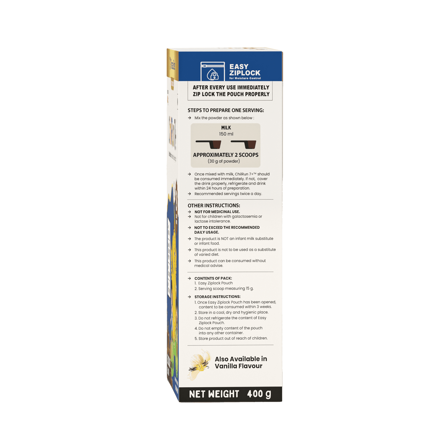 ChilRun 7+, Chocolate, 400g, Carton