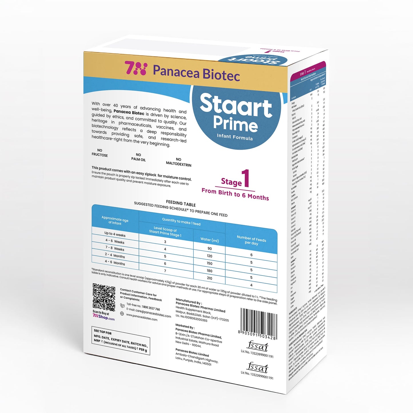Staart Prime Stage 1 (0 to 6 months)