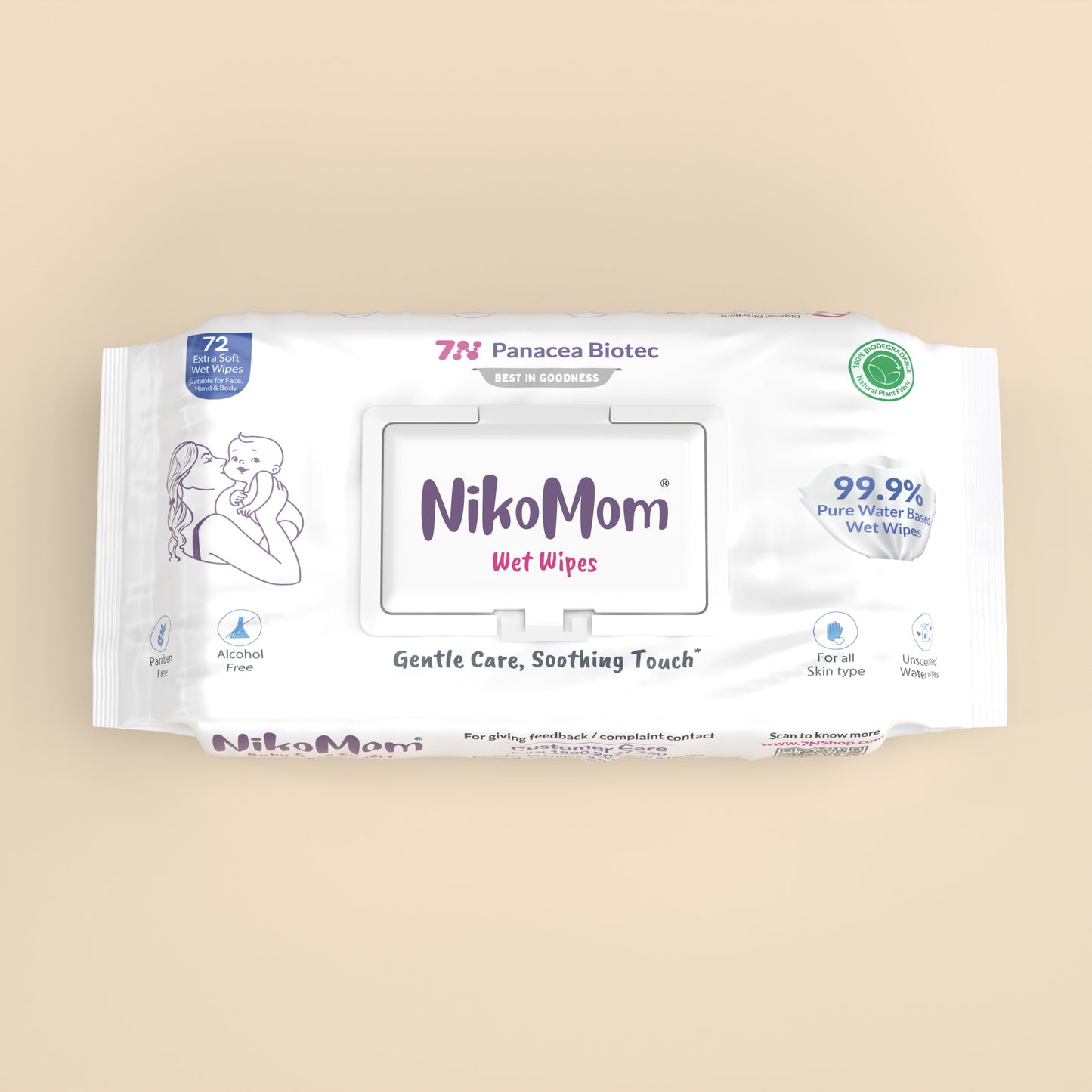 NikoMom 99.9% Pure Water Wipes