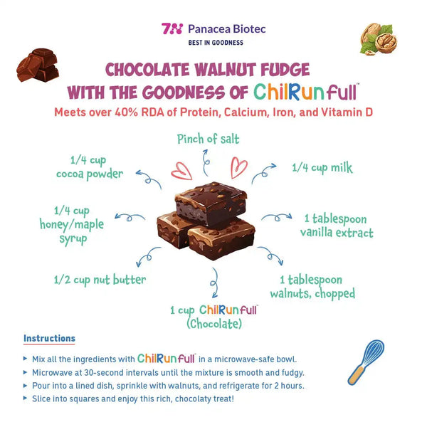Chocolate Walnut Fudge with the Goodness of ChilRun full