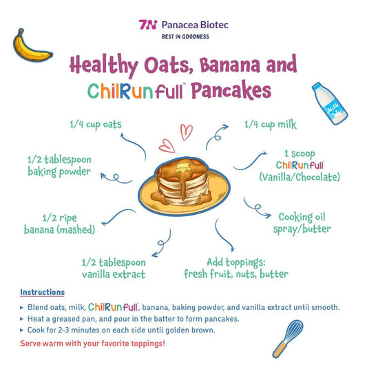 Power Up Your Mornings: Oats & Banana Pancakes with the goodness of ChilRun full