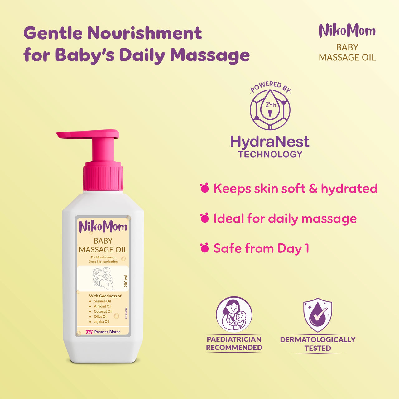 NikoMom Baby Massage Oil