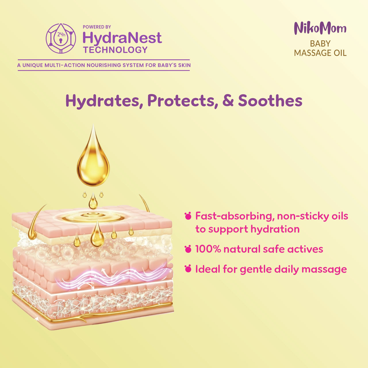 NikoMom Baby Massage Oil