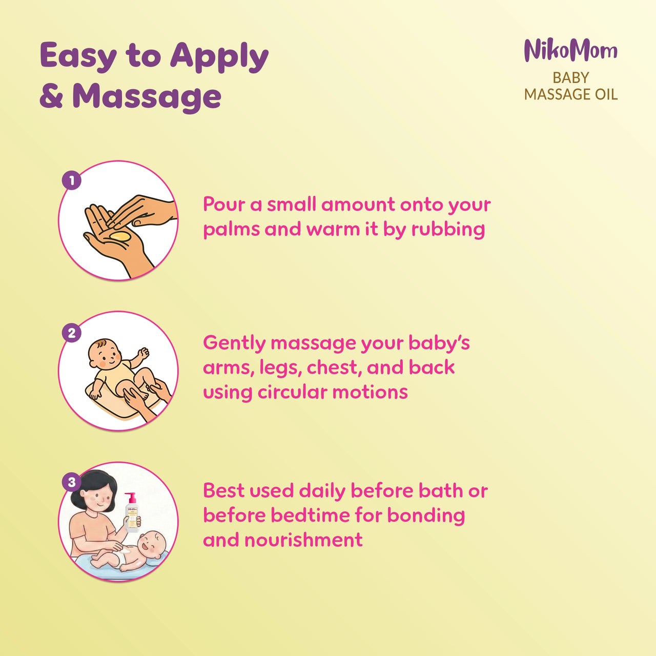 NikoMom Baby Massage Oil