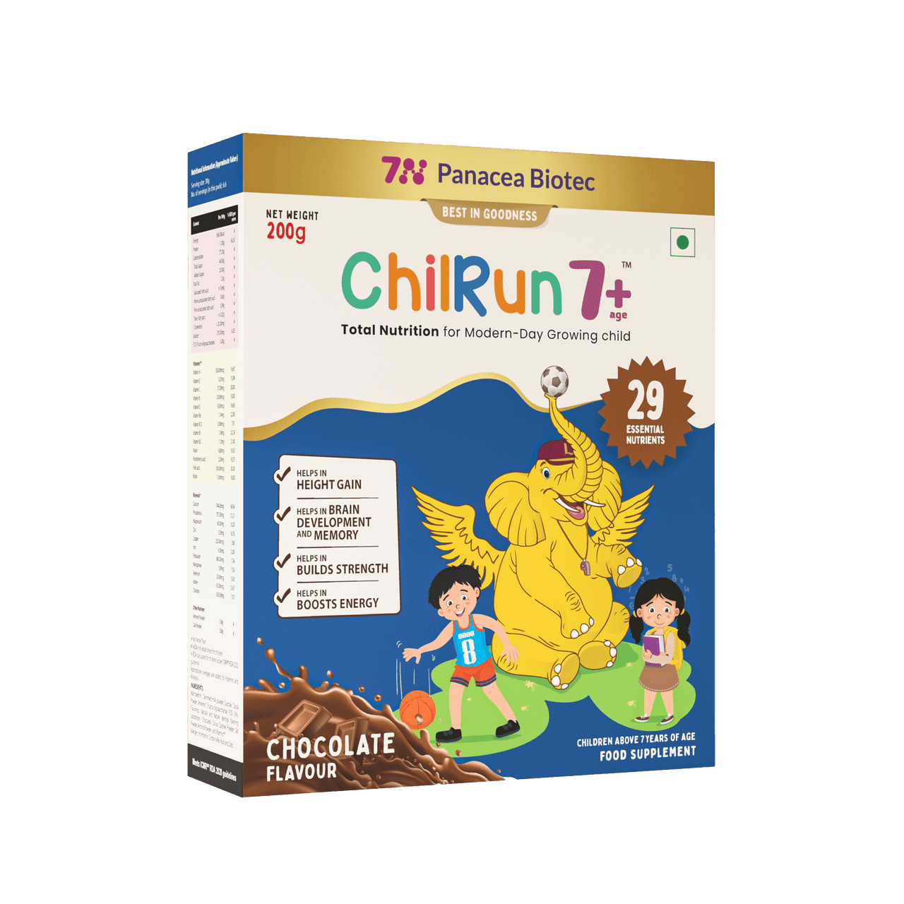 Chilrun 7+, Chocolate, 200g, Carton
