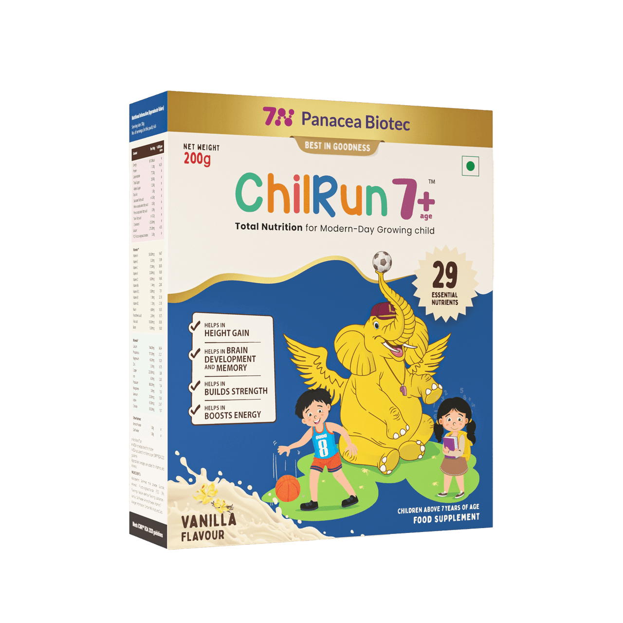 ChilRun 7+, Vanilla, 200g, Carton