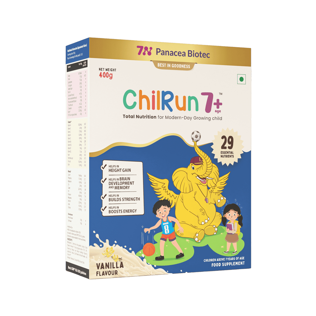 ChilRun 7+, Vanilla, 400g, Carton