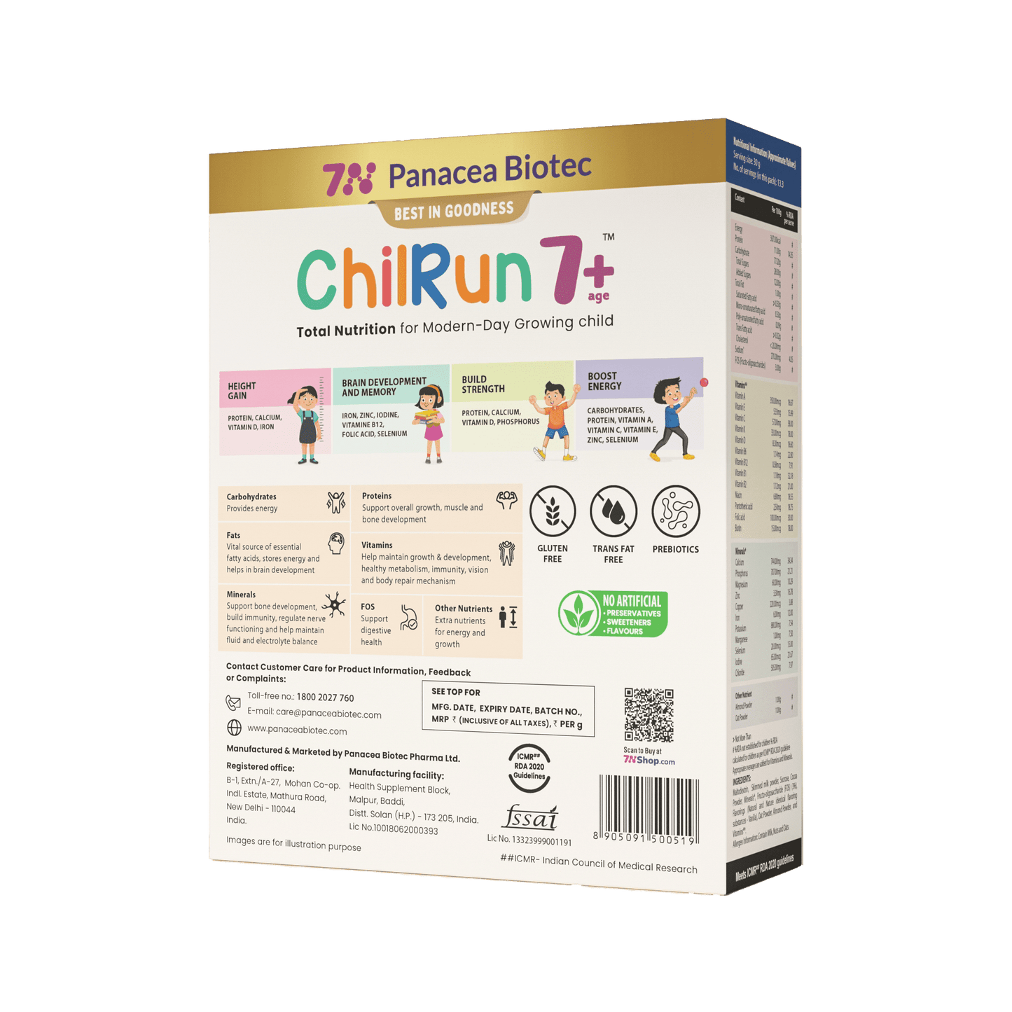 ChilRun 7+, Vanilla, 400g, Carton
