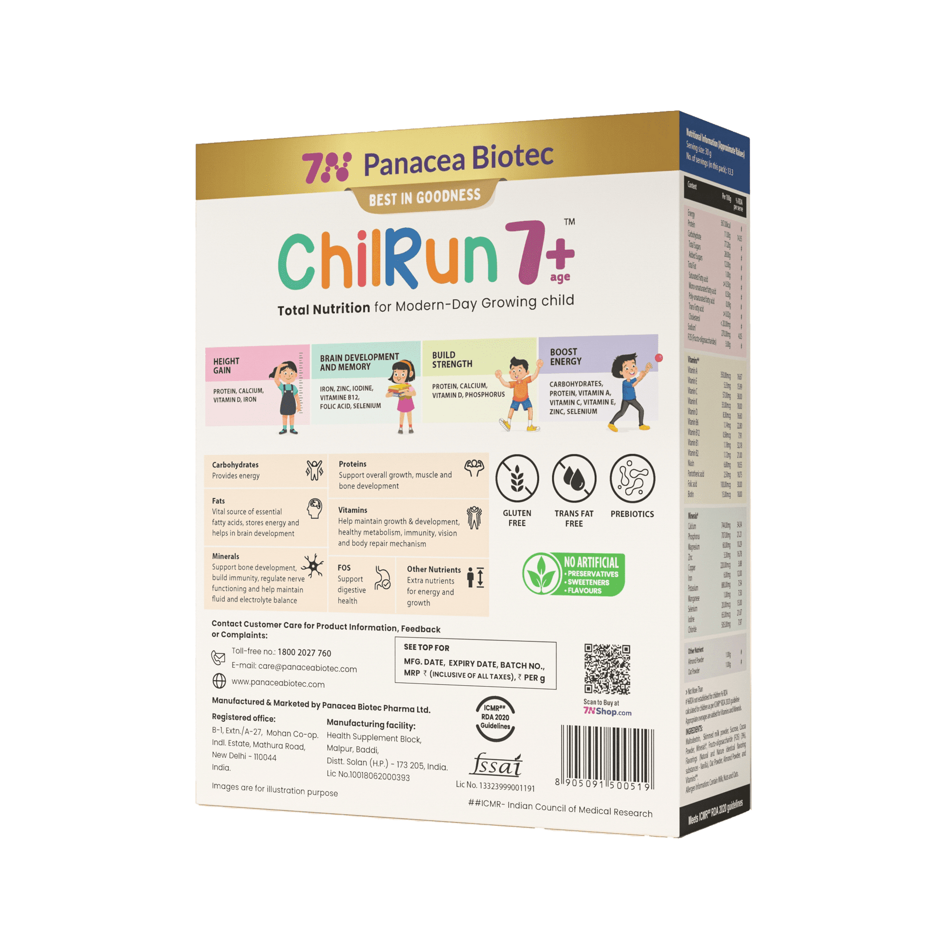 ChilRun 7+, Vanilla, 400g, Carton