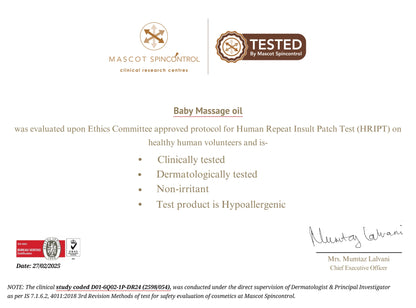 NikoMom Baby Massage Oil