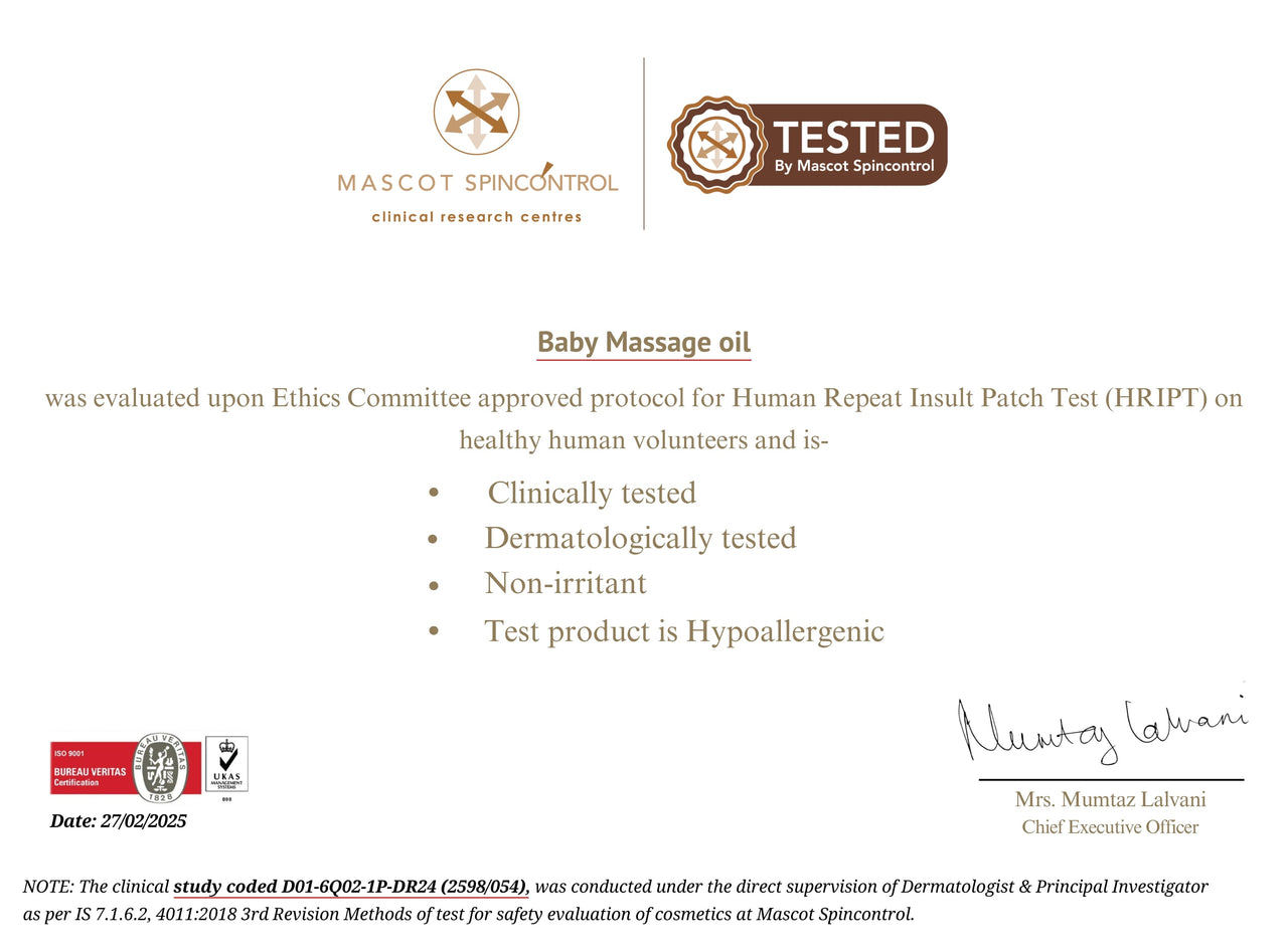 NikoMom Baby Massage Oil