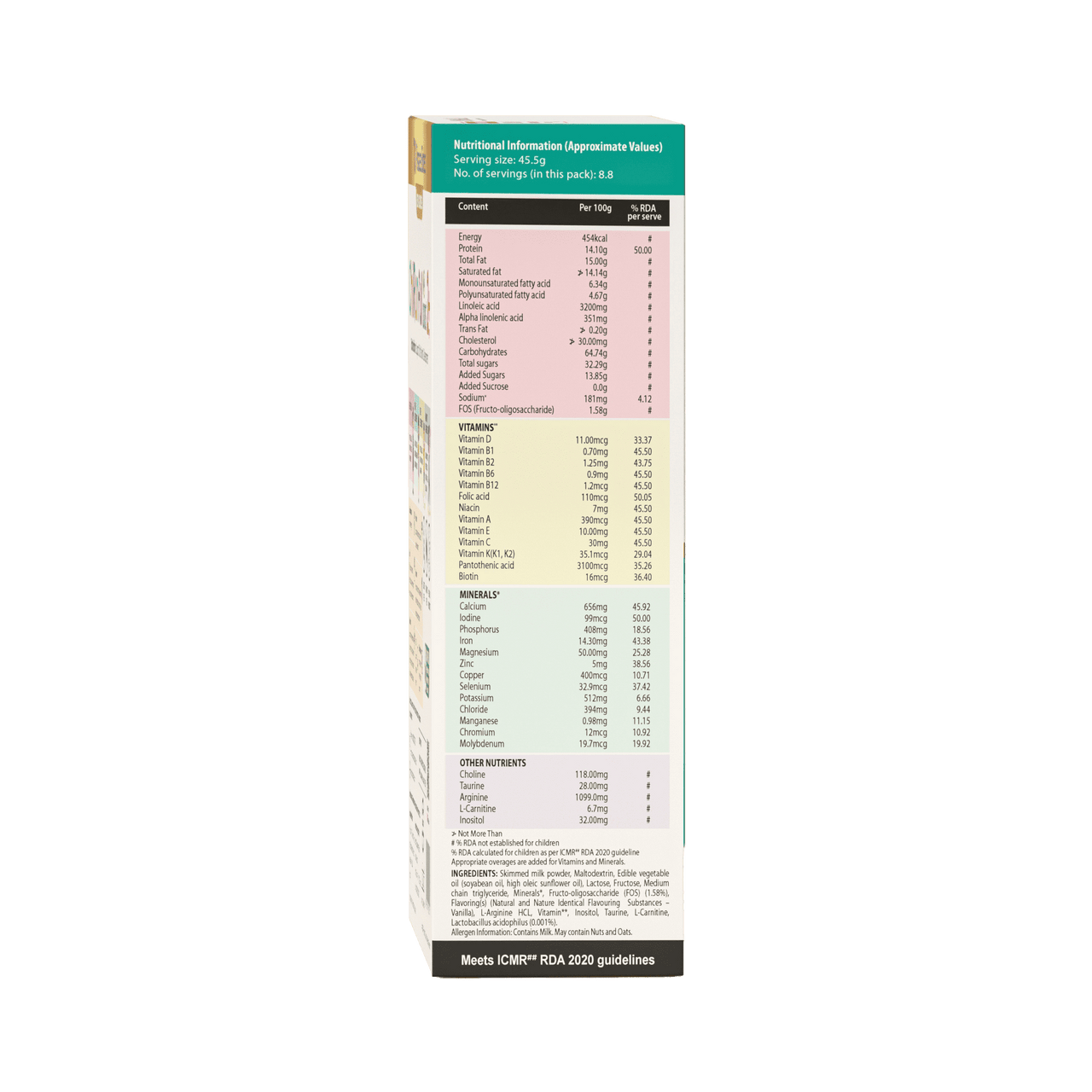 vanilla, 200g, carton