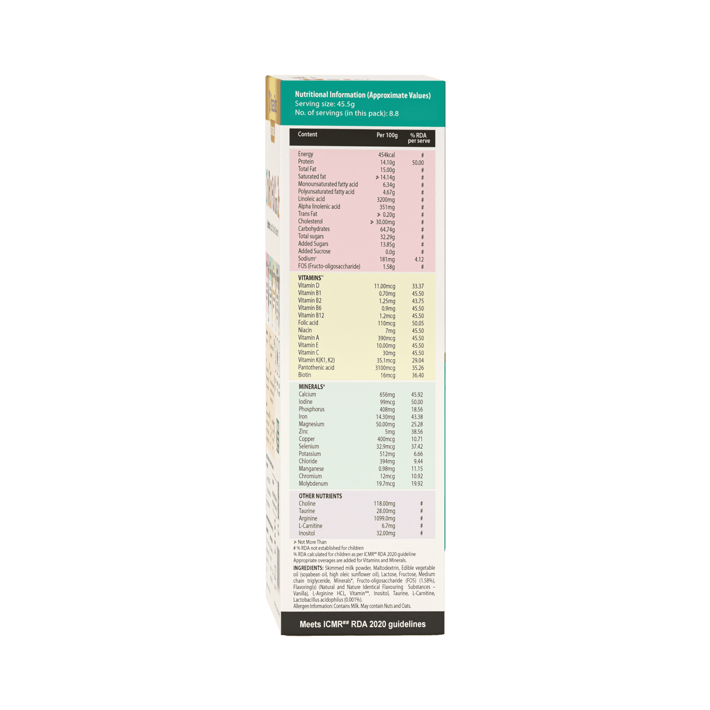 vanilla, 200g, carton