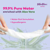 NikoMom 99.9% Pure Water Wet Wipes