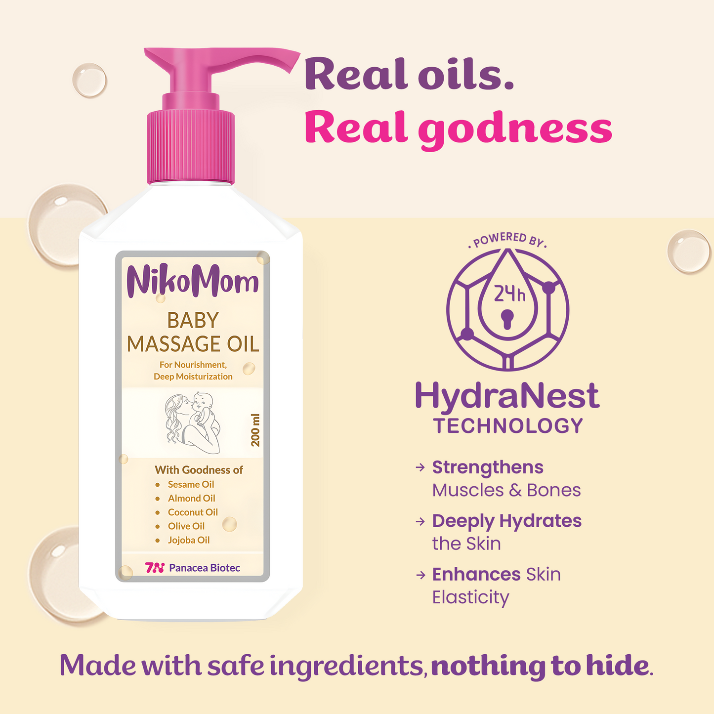 NikoMom Baby Massage Oil