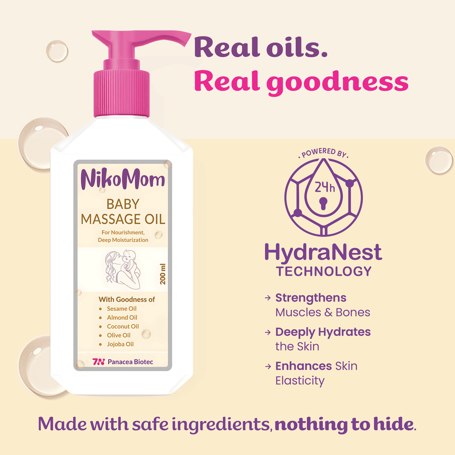 NikoMom baby massage oil