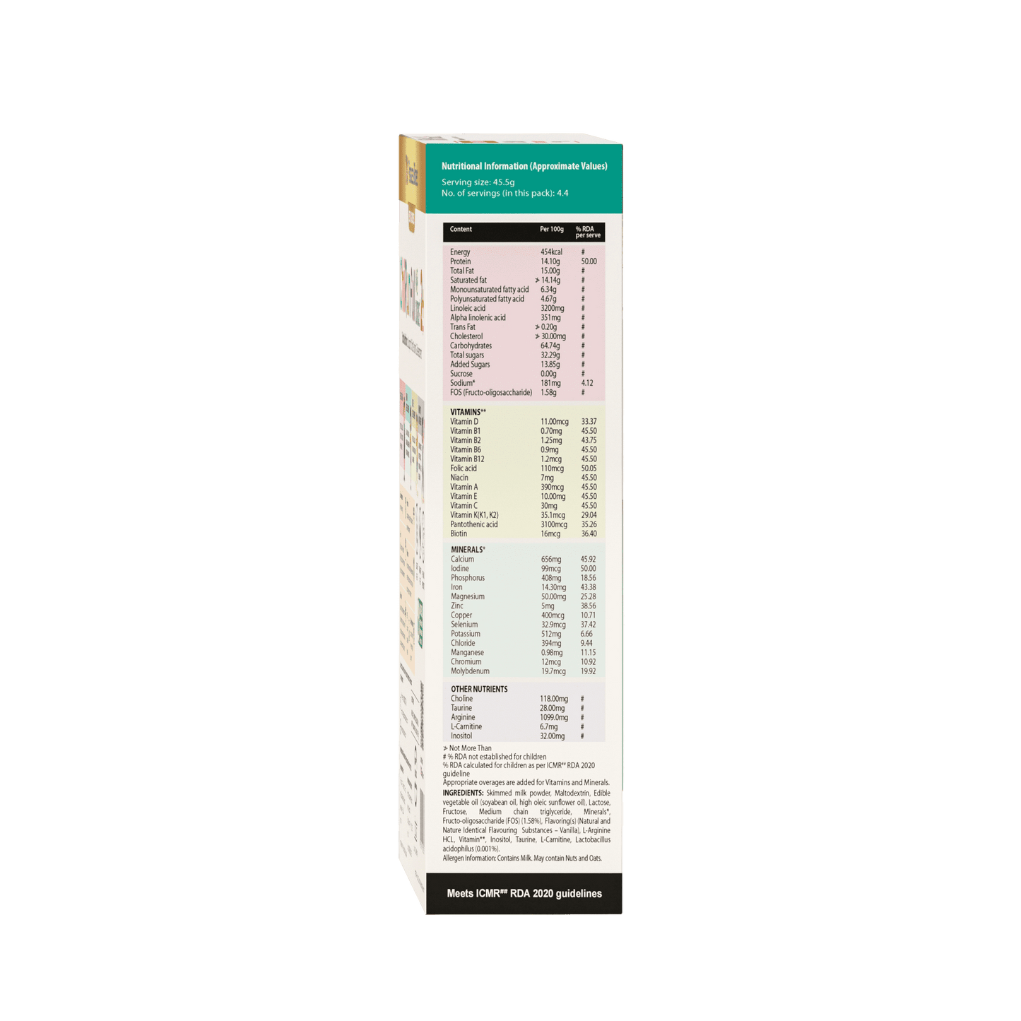 vanilla, 400g, carton