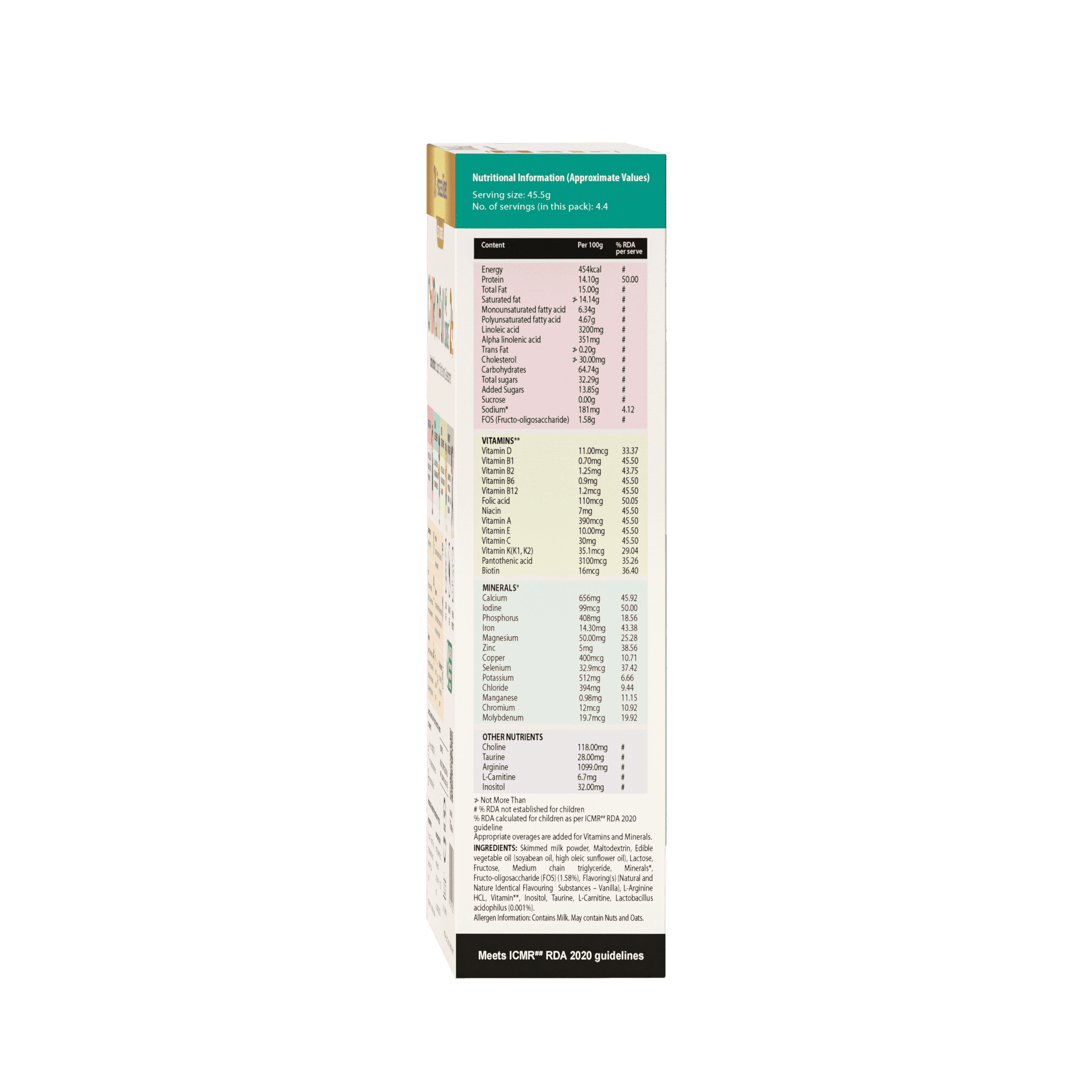 vanilla, 400g, carton