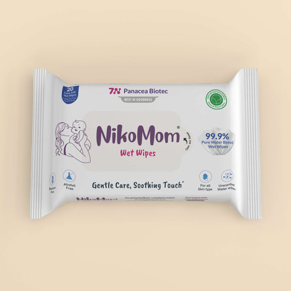 NikoMom 99.9% Pure Water Wipes (Pack of 7)