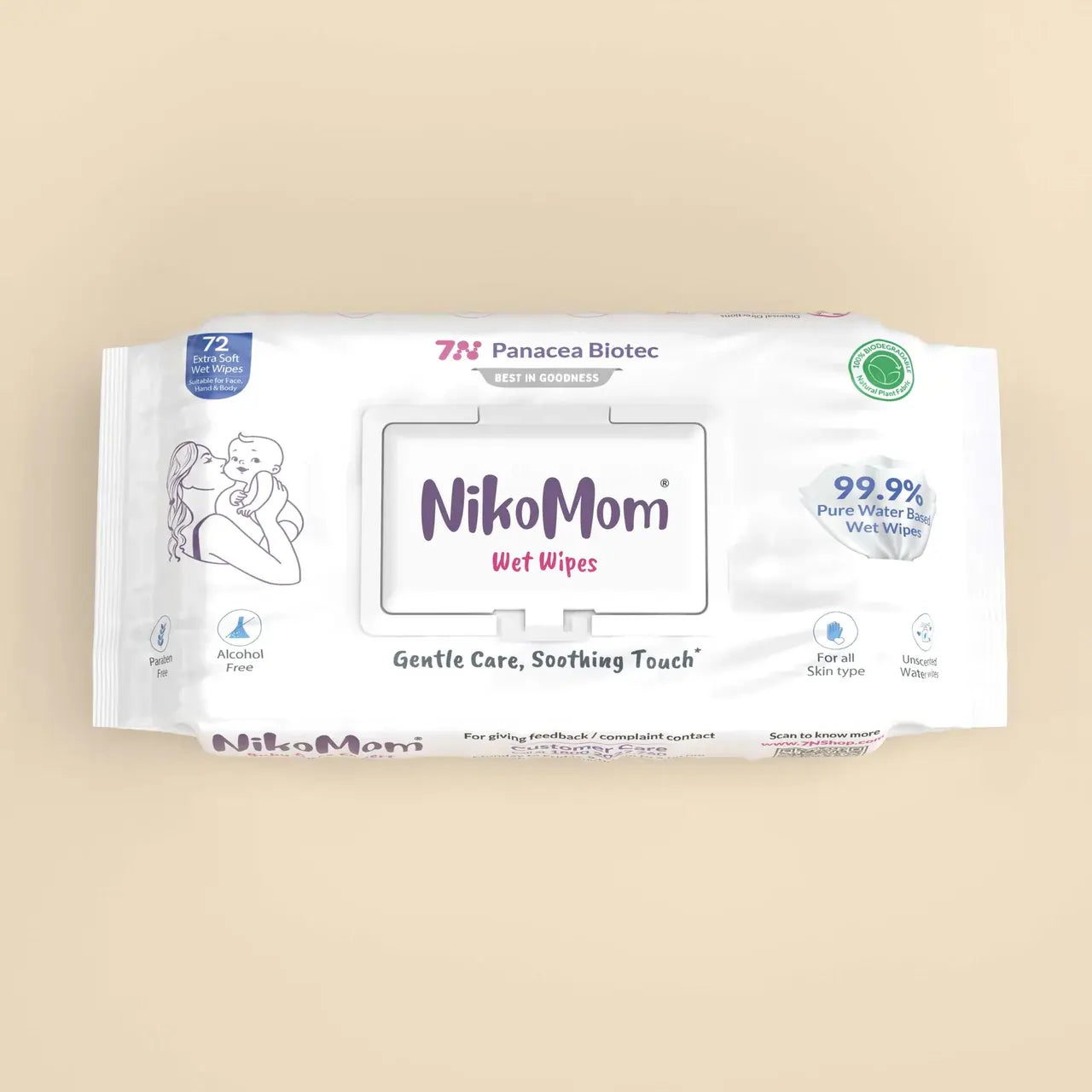 NikoMom 99.9% Pure Water Wet Wipes